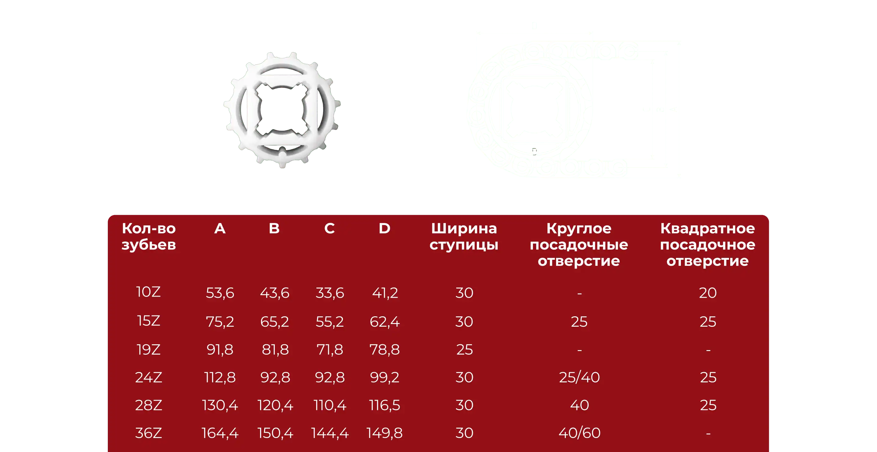 Комплектующие звёзды на перевёрнутой ленте чертёж и информационная таблица